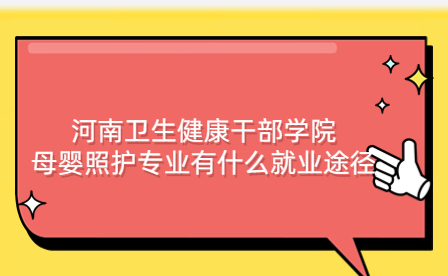 河南衛(wèi)生健康干部學院母嬰照護專業(yè)就業(yè)途徑